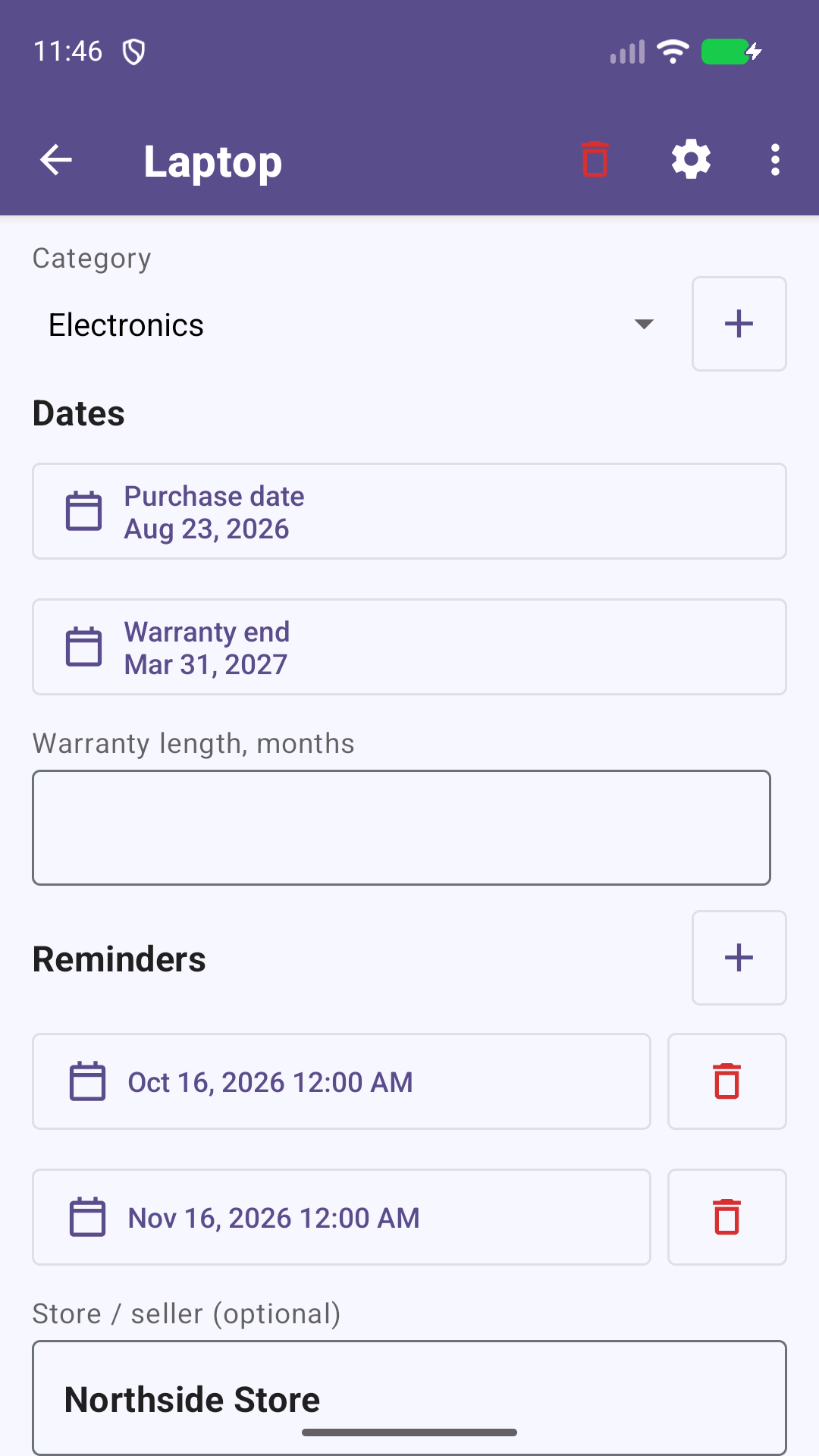 Warranty Tracker 3